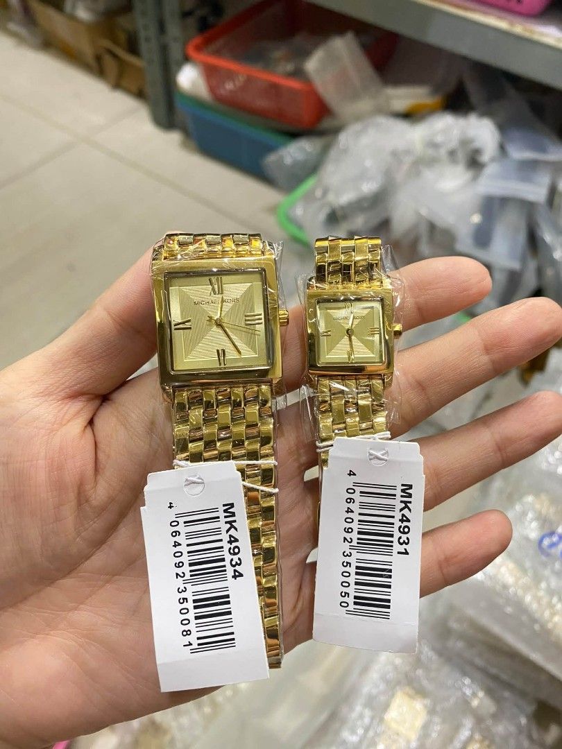 Michael Kors Square Watch - Two Tone & Gold (Category: Women's Watches) located in Manila. Submitted by chaionlineshop (Listing ID 1462998532, Image 3). Description: - Authentic Michael Kors watch - Available in two-tone (silver and gold) - Available in all gold (big and small sizes) - Brand new with tags attached - Perfect gift for yourself or a loved one - Message for more details.
