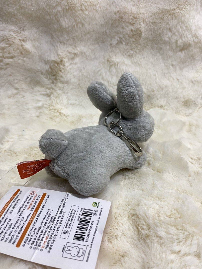 Miffy Dick Bruna Grey Bunny Plush Keychain (Category: Plushies & Soft Toys) located in Kalibo. Submitted by ollie_stuffshop (Listing ID 1463116431, Image 2). Description: Before you send your inquiries: ❗️Last Price is already posted ❗️Manage your expectations, WYSIWYG ❗️May need washing ❗️Dropoff is every Wednesday & Sunday - Adorable Miffy bunny plush toy - Soft and grey material - Features a convenient keychain attachment - Comes with original