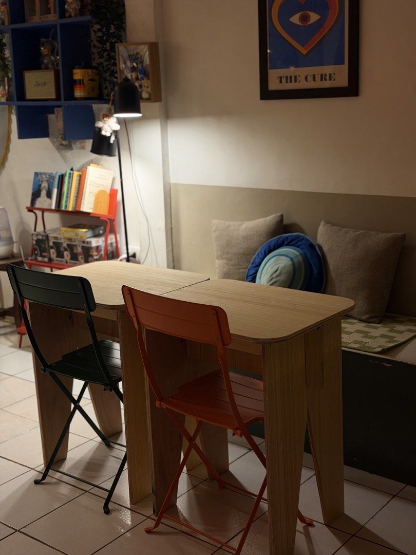 Mini table for cafe (made to order) (Category: Tables & Sets) located in Pasay City. Submitted by wooderu.ph (Listing ID 1462897168, Image 3). Description: Dimension 60cm length 50cm height 71cm height Natural color Material plywood 3/4 thick .