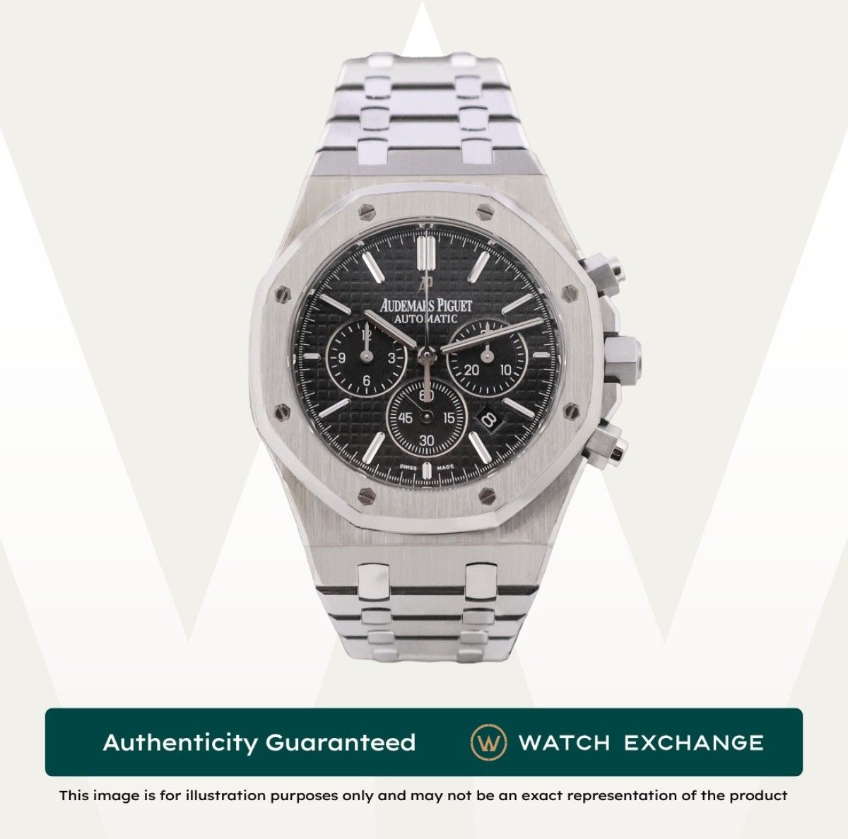 [Mint] Audemars Piguet Royal Oak Bracelet 26320ST.OO.1220ST.01 AP Black Dial Z28270 Jul 2013 (Category: Watches) located in Singapore. Submitted by watchexchange.sg (Listing ID 1459190759, Image 1). Description: [Mint] Audemars Piguet Royal Oak Bracelet 26320ST.OO.1220ST.01 AP Black Dial Z28270 Jul 2013 Price: $45,500 Brand: Audemars Piguet Model: 26320ST.OO.1220ST.01 Condition: Mint Dial: Black Case Diameter: 41mm Material: Stainless Steel Origi