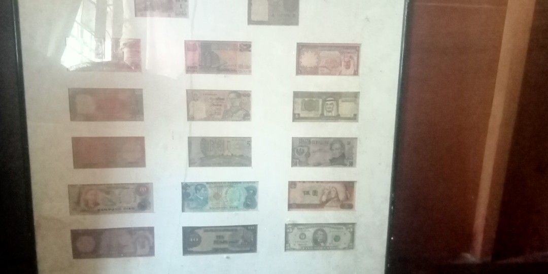Money collection in frame (Category: Currency) located in Paranaque City. Submitted by dimaguilaa94969 (Listing ID 1463050284, Image 1). Description: pm if int 09260966619.