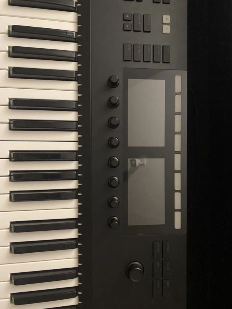 Native Instruments Komplete Kontrol S64 MIDI Keyboard Controller mk2 with stand (Category: Musical Instruments) located in Quezon City. Submitted by firestartstoburn (Listing ID 1463019428, Image 2). Description: - Native Instruments Komplete Kontrol S64 MIDI Keyboard - 64 full-size keys - Two integrated screens for visual feedback - Numerous knobs and buttons for deep software control - Excellent working condition - Selling due to underutilizati