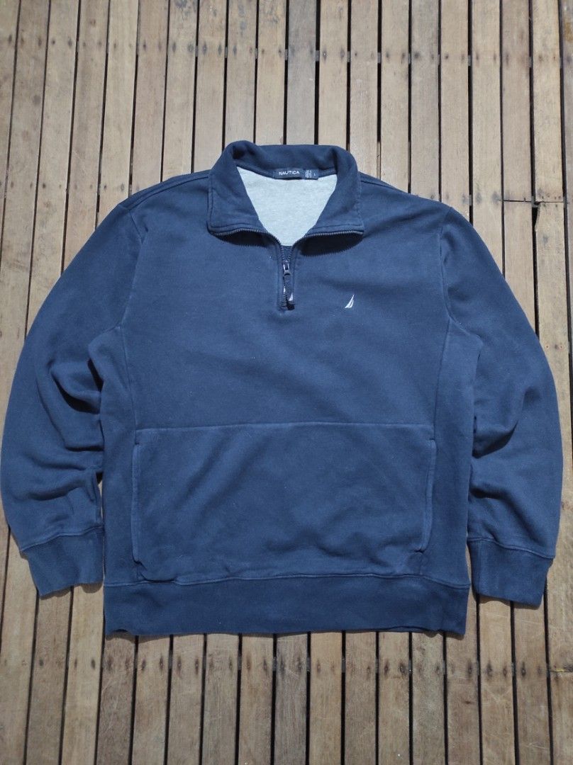 NAUTICA HALF ZIP JACKET (Category: Activewear) located in Las Pinas. Submitted by jeusmanlangit (Listing ID 1462916477, Image 1). Description: NAUTICA HALF ZIP JACKET SIZE: LARGE ON TAG DIMES: W: 24 L: 29 NO ISSUE 600 PESOS LANG DM📩.