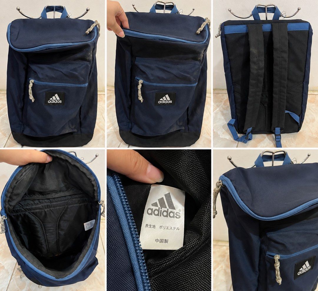 navy blue Adidas backpack L49x39cm (Category: Backpacks) located in San Fernando. Submitted by dntjapansurpluselyu (Listing ID 1462924535, Image 1). Description: .