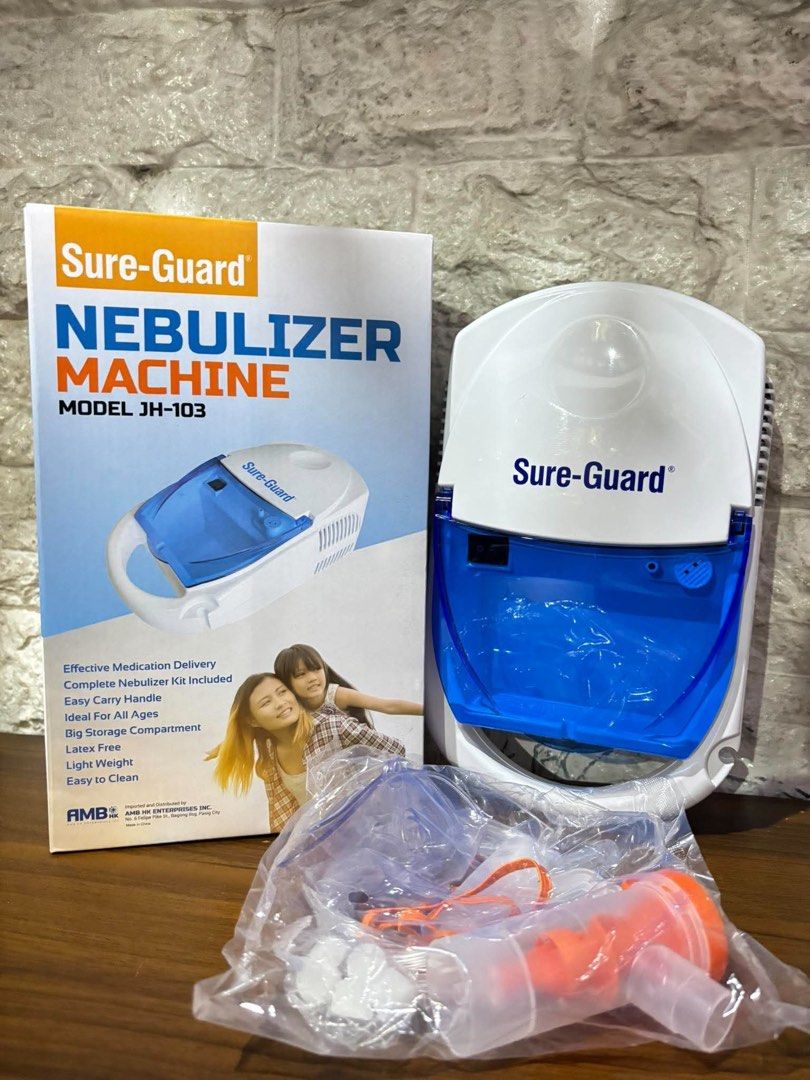 Nebulizer machine sureguard with compartment (Category: Medical Supplies & Tools) located in Quezon City. Submitted by inday2026 (Listing ID 1463023186, Image 1). Description: Nebulizer sureguard Brandnew Onhand Deliver or pick up.