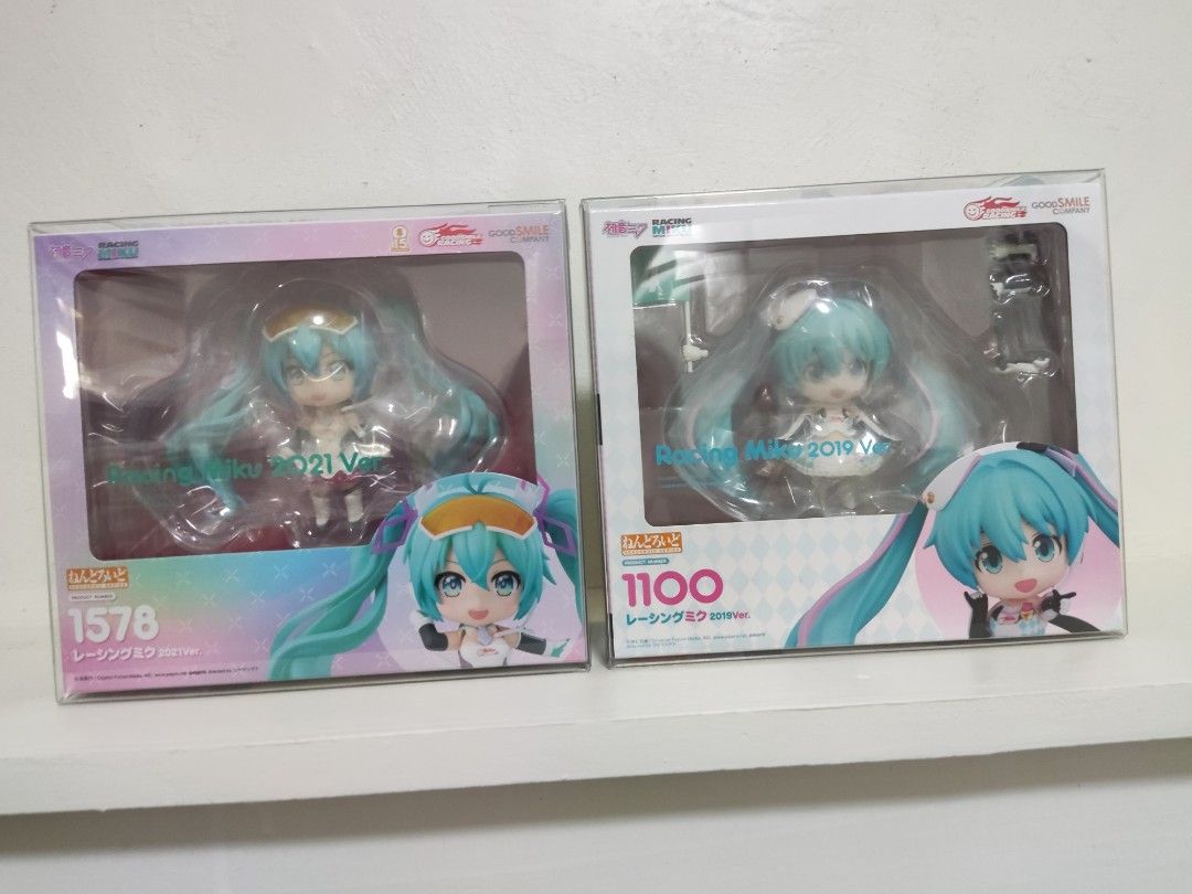 Nendoroid Racing Miku 2019 & 2021 (Category: Figurines & Statues) located in Baguio. Submitted by kodiak_39 (Listing ID 1462923686, Image 1). Description: Condition: Both are MISB with box protector included 🏷️ Racing Miku 2019: Php 3000 Racing Miku 2021: Php 3000 Payment through Gcash 🚚 Shipping through LBC or J&T shouldered by buyer 📍Location: Baguio City What you see is what you get. PM for additional inquiries.