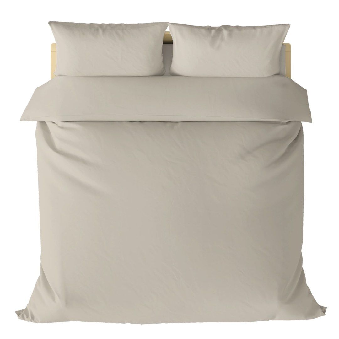 Neatens Neutral Beige Bedding Cover Set with Pillowcases (Category: Bedding & Towels) located in Mandaluyong City. Submitted by meridaaa (Listing ID 1463074474, Image 1). Description: - Comfy neutral beige bedding set (queen size) - Includes fitted sheet, duvet cover and two pillowcases - Made with cotton 500 thread count - Enhances any bedroom decor - Easy to wash and maintain - Creates a cozy atmosphere - Ideal for a minimalist aesthetic.