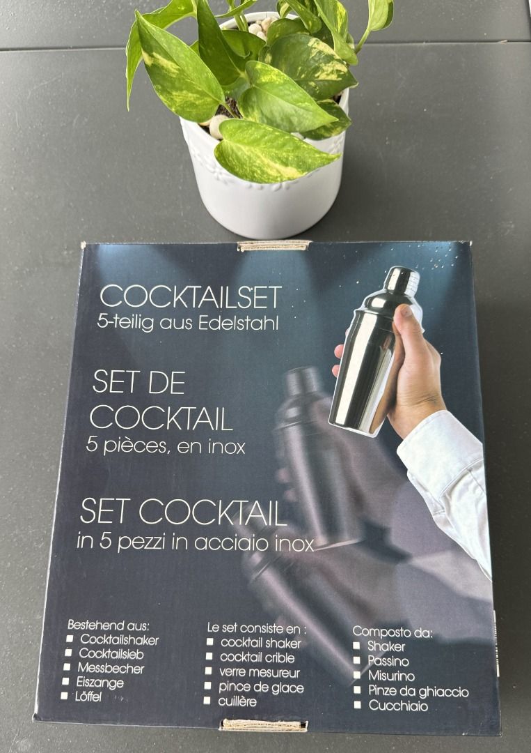 NEVER-USED COCKTAIL SET FOR SALE (Category: Water Bottles & Tumblers) located in Cebu City. Submitted by junahch (Listing ID 1462901716, Image 3). Description: * Never-used cocktail set * Made of durable stainless steel * 5-piece set * Comes in original packaging * Made in Germany 📩 Message me if interested!.