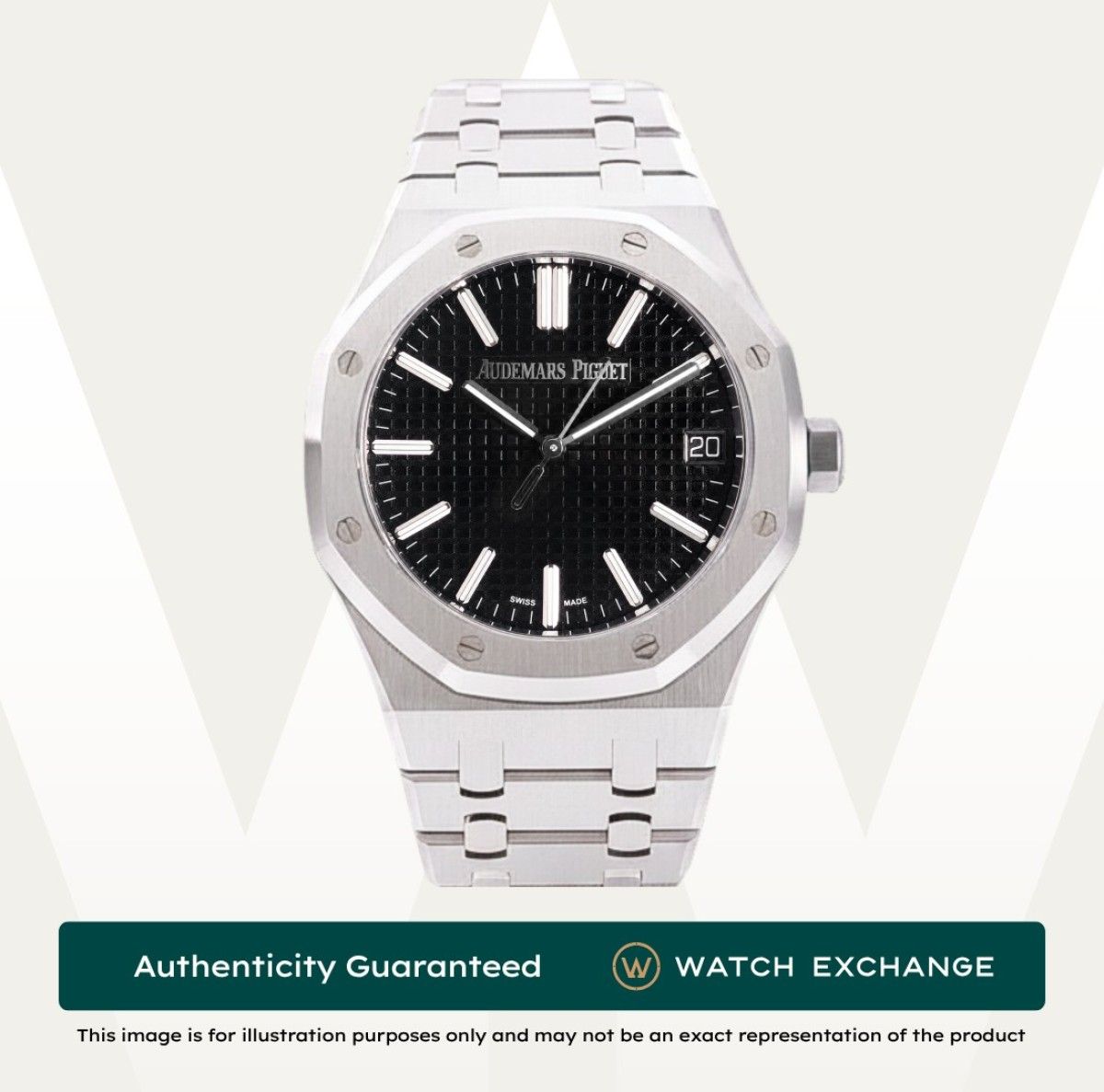 [New] Audemars Piguet Royal Oak Bracelet 15510ST.OO.1320ST.07 15510ST AP Black Dial Z28461 Jul 2026 (Category: Watches) located in Singapore. Submitted by watchexchange.sg (Listing ID 1460209343, Image 1). Description: [New] Audemars Piguet Royal Oak Bracelet 15510ST.OO.1320ST.07 15510ST AP Black Dial Z28461 Jul 2026 Price: $63,800 Brand: Audemars Piguet Model: 15510ST.OO.1320ST.07 Condition: New Dial: Black Case Diameter: 41mm Material: Stainles