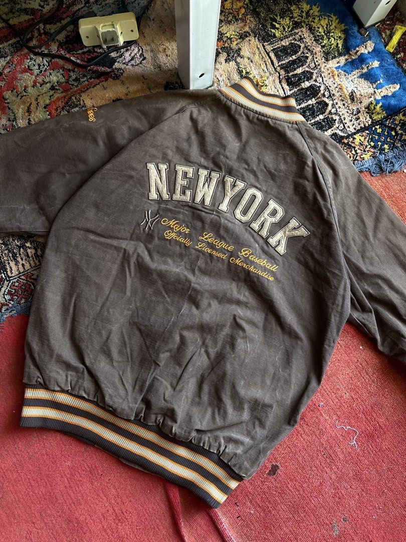 New York Yankees Jacket (Category: Coats, Jackets and Outerwear) located in Pasay City. Submitted by namastenamstenamaste (Listing ID 1462922243, Image 2). Description: New York Yankees Jacket NY Workwear Fabric no issue W:23 L:26 Bomber Jacket Varsity Jacket +sf .