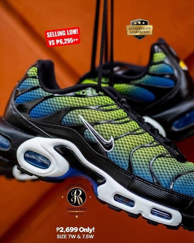 NIKE AIR MAX TN 'Royal Checker X Chameleon' (Category: Sneakers) located in Mandaluyong City. Submitted by luxprelovedbagsparadise (Listing ID 1463036286, Image 2). Description: 🔥STEAL ALERT! Up to 57% OFF! 🔥 Why pay full price when you can flex these iconic kicks for less than half the SRP? 👟✨ Make a splashy statement without splashing all your cash! Get a taste of legendary Tuned Air technology with these ultra-comfy heat on your feet. Featu