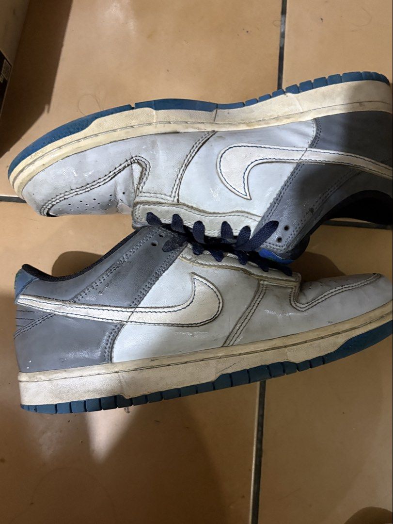nike sb dunks (Category: Sneakers) located in San Juan City. Submitted by newdeer.0af166 (Listing ID 1463019375, Image 2). Description: FOR SALE: Nike Dunk Low Nike Dunk Low – White/Blue/Grey 📌 Size: 7Y 📌 Condition: Used / good condition 📌 Note: Needs cleaning lang since natambak na 📌 Reason for selling: No longer being used Still wearable and outsole is intact. May visible signs of use, discoloration, and creasing, so please manage expectati
