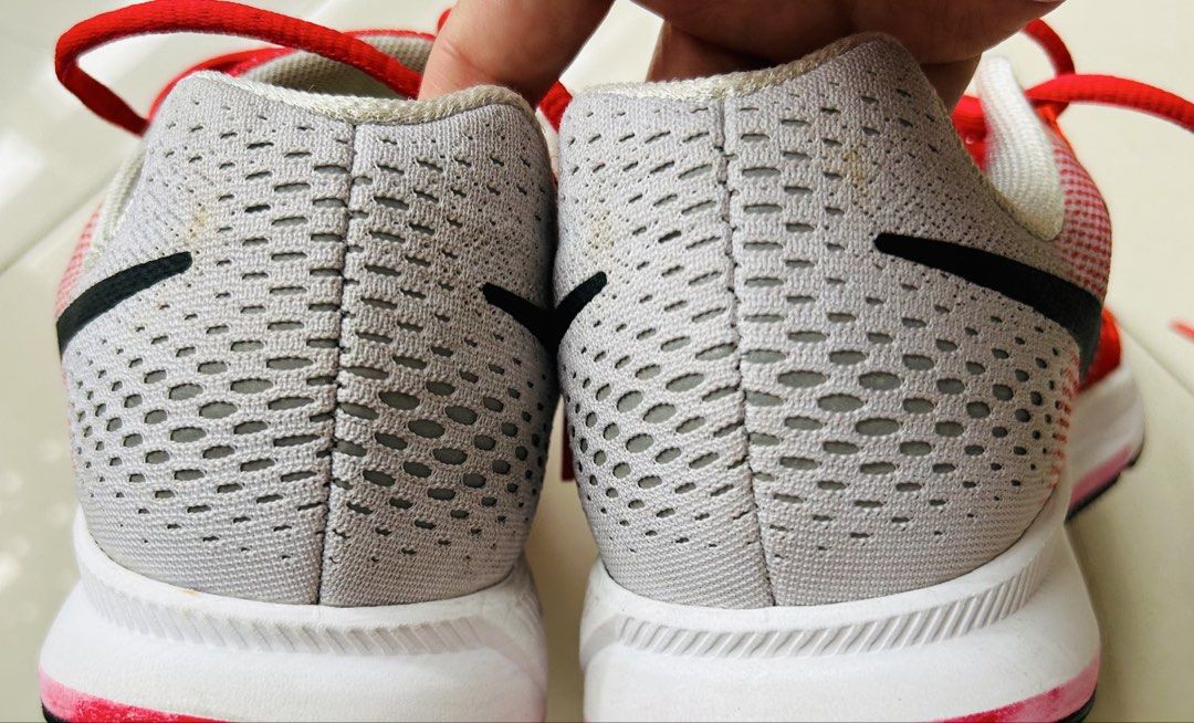 Nike Zoom Pegasus 33 Red Running Shoes (Category: Sneakers) located in Manila. Submitted by inquiring (Listing ID 1462943693, Image 2). Description: - Nike Zoom Pegasus 33 Running Shoes - Color: Red with white and grey accents - With reflectors at the back of the shoes - Size: 7 UK / 41 EUR - Authentic, purchased from abroad - RFS - no longer fits - Ideal for: Running and everyday wear - Feel free to ask any questions!.