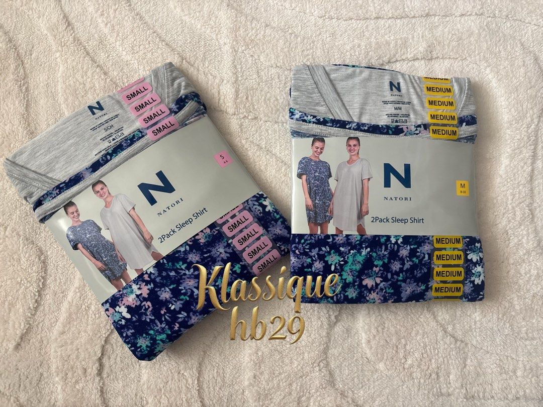 Nitori Sleep shirt (Category: Undergarments & Loungewear) located in Lipa City. Submitted by klassique_handbags (Listing ID 1463041329, Image 1). Description: ✅Available✅ ❤️Nitori Sleep shirt❤️ 2 pack strechable Ultra soft, relaxed fit & comfort Crew neck & V neck set Medium (8-10 )bust (chest 36-38 inches) Small (4-6) (bust chest 32-35 inches) 💯original sf not included courier Lbc📦 (1050) php Disclaimer: All trademarks, logos, and brand names 