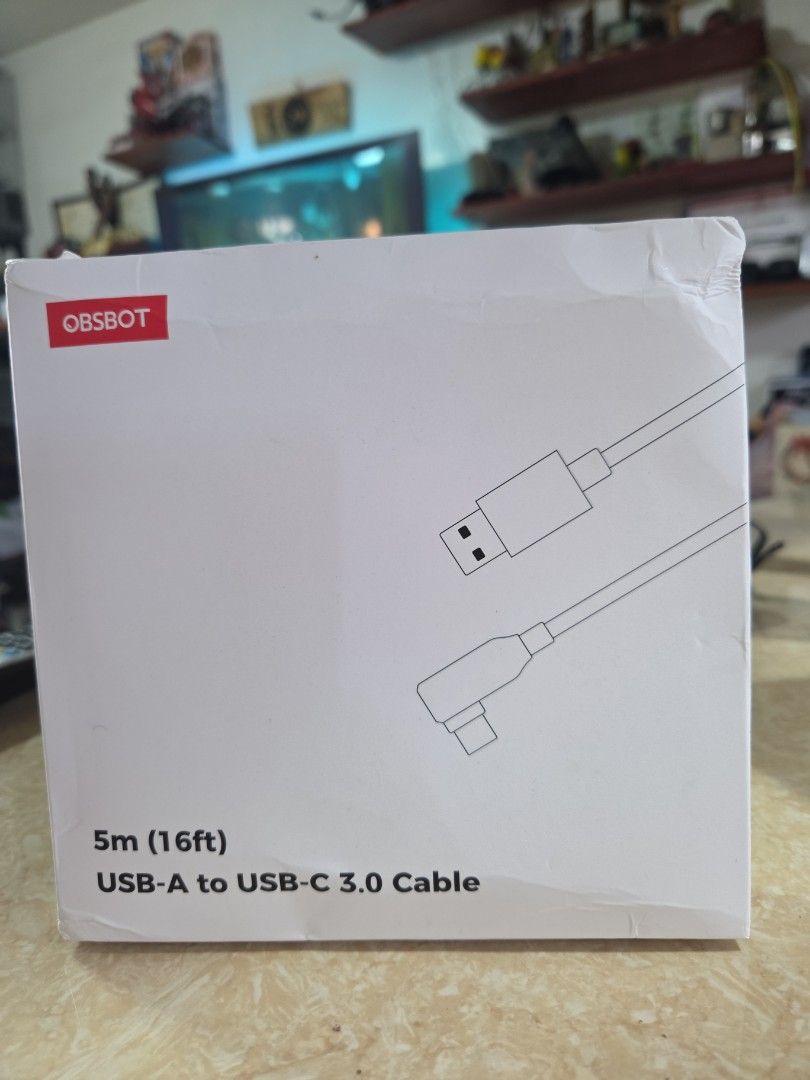 Obsbot USB Cable (Category: Cameras) located in Taguig. Submitted by Sai100 (Listing ID 1462929440, Image 1). Description: 5m (16ft) USB-A to USB-C 3.0 Cable Original Price: Php2000.
