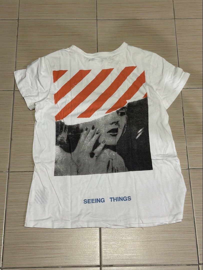 off white seeing things tee shirt (Category: Tshirts & Polo Shirts ) located in Manila. Submitted by ershoudian (Listing ID 1463067917, Image 2). Description: dimensions posted.