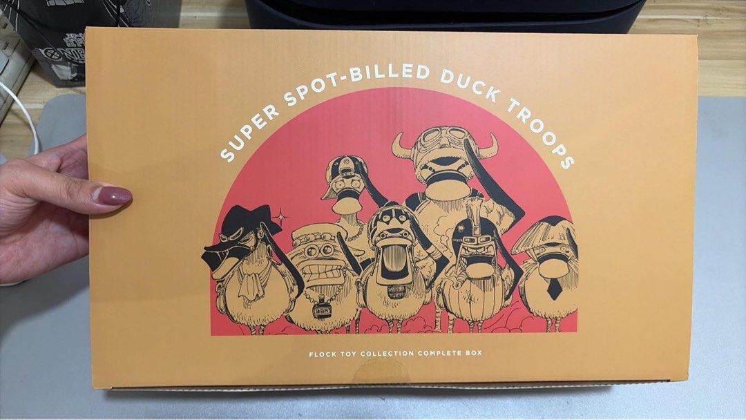 One Piece: Super Spot-Billed Duck Troops Blind Box Set (Category: Designer & Blind Box Toys) located in Caloocan City. Submitted by neverletmigo (Listing ID 1462930135, Image 1). Description: Items are sold as set only, strictly no break set. MOP: GoTyme | BPI Meetups Preferred (Weekends Only): SM Grand Central | SM North EDSA | Trinoma Shipping via: LBC | Grab | Lalamove 📩 PM to order or inquire. 💰 Payment First policy to avoid joy reservers a