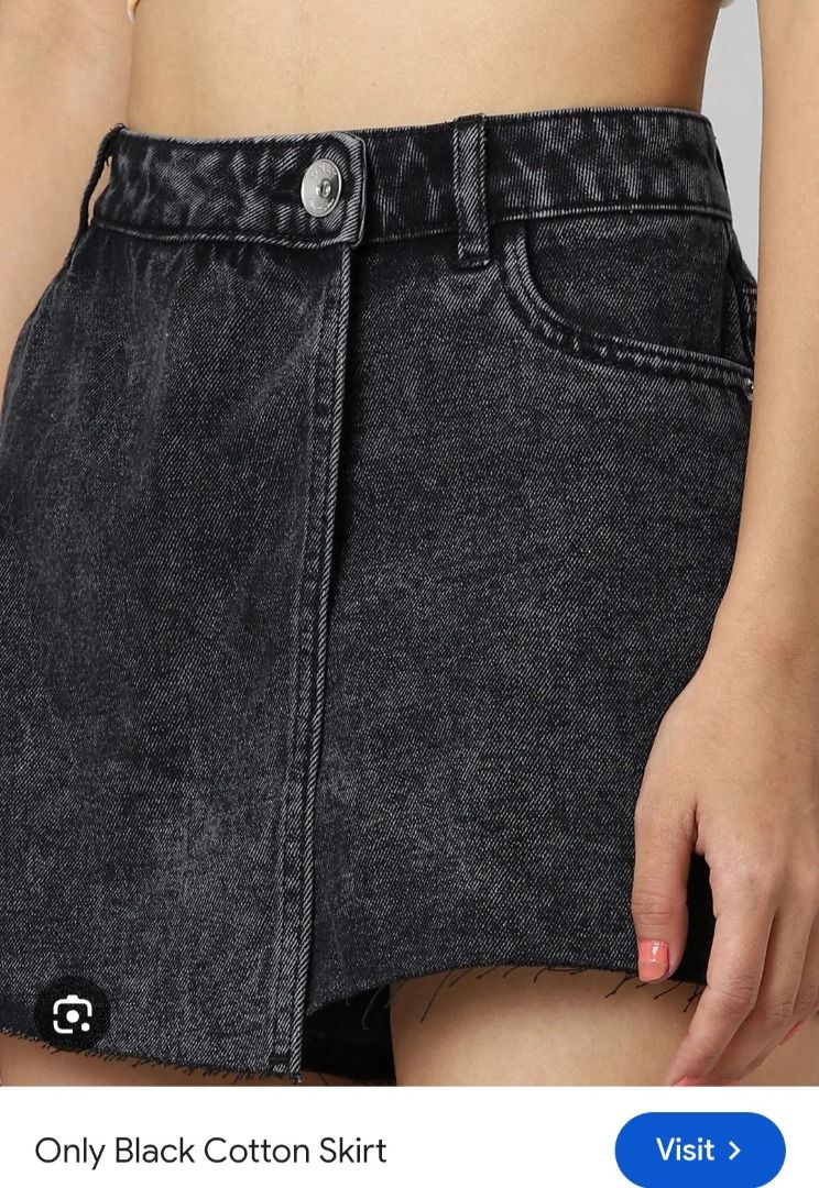 ONLY Denim Skort Size L (Category: Skirts) located in Manila. Submitted by katkween23 (Listing ID 1462950996, Image 1). Description: - ONLY Dark Wash Denim Skort - Size: L - Flattering A-line cut - Stylish raw hem - Button and zip closure - Belt loops - Front and back pockets - Comfortable for everyday wear.