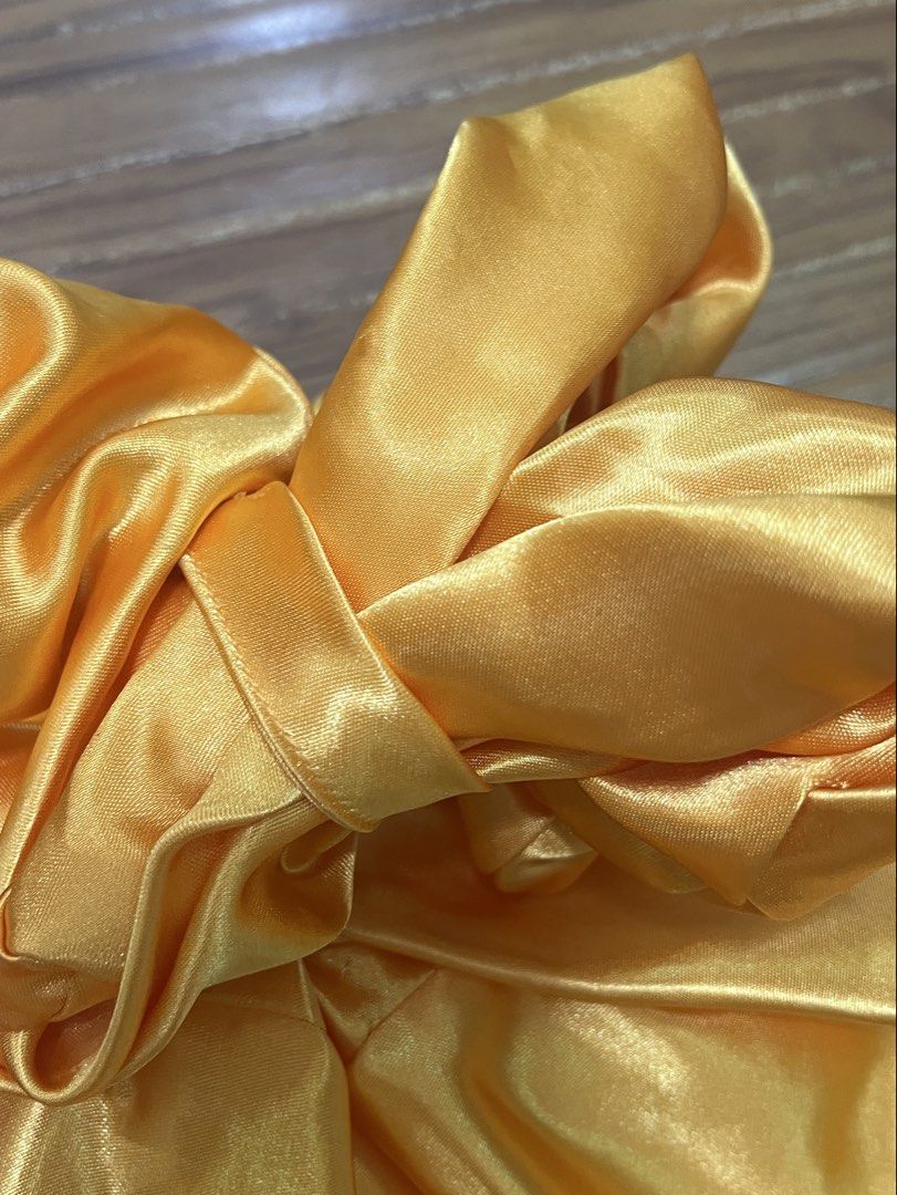 Orange Silk Scrunched Up Bag (Category: Shoulder Bags) located in Manila. Submitted by everythingbrandedpreloved_ (Listing ID 1463002914, Image 2). Description: • Sshh orange silk satin bag • No flaws • Cute when-worn • Can be handheld or used as a shoulder bag • Reminds me of & other stories bag.