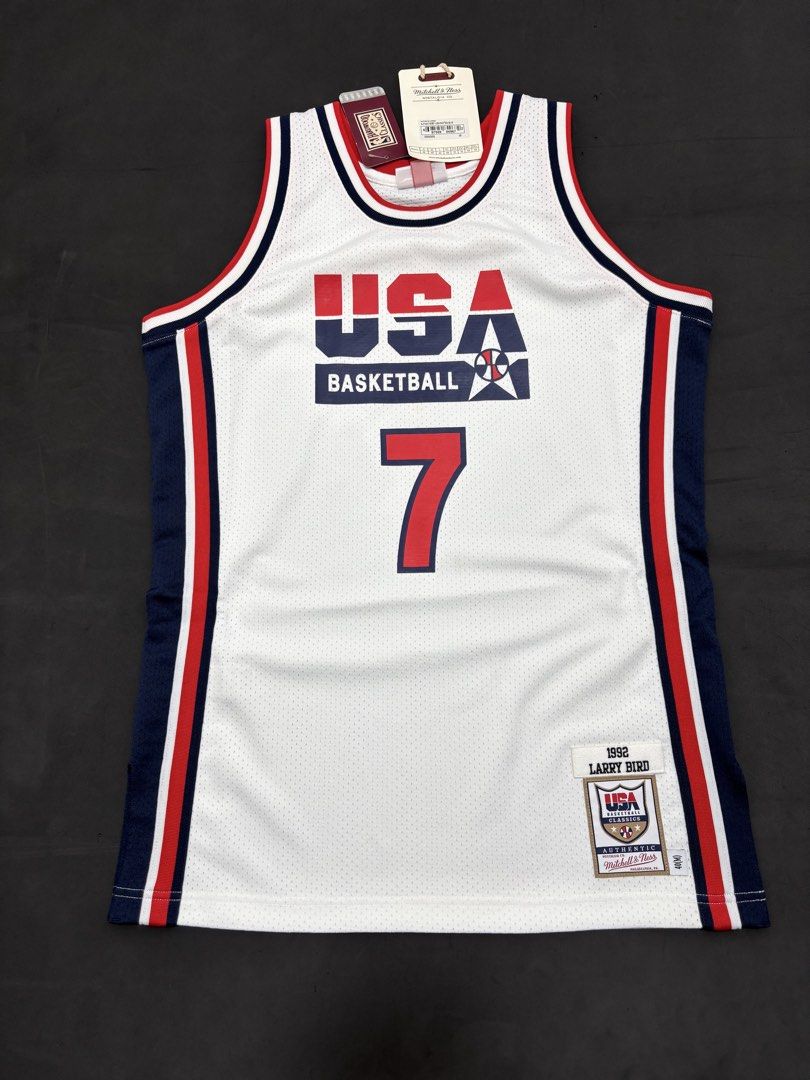 Original Mitchell & Ness Authentic Jersey 💯 (Category: Tshirts & Polo Shirts ) located in Tarlac. Submitted by outsource.psg (Listing ID 1462946066, Image 1). Description: Original Mitchell & Ness Authentic Jersey 💯 Larry Bird (Dream Team) Brand New Medium Mall Price: P21,990 ❎ P3,999 + Shipping ✅ (Money back if proven fake) Dm Sure Buyer 🤍 .