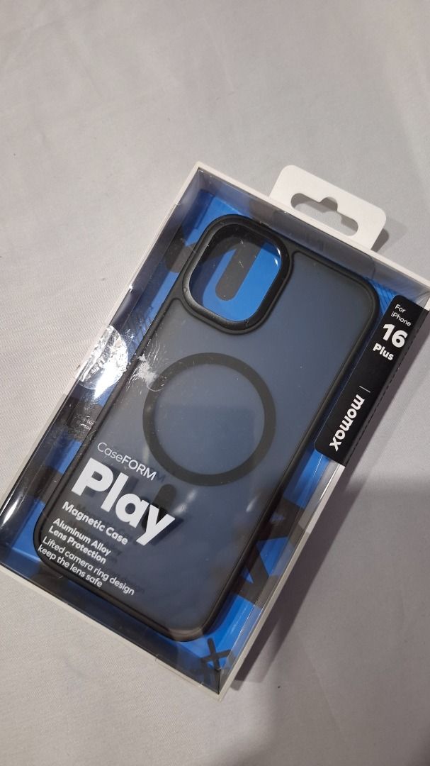 Original Momax iPhone 16 Plus case (Category: Cases & Sleeves) located in Pasig City. Submitted by redrabbit.0711 (Listing ID 1462929089, Image 1). Description: Original Momax iPhone 16 Plus case. Anti-slip & shock proof Magsafe charging compatible.