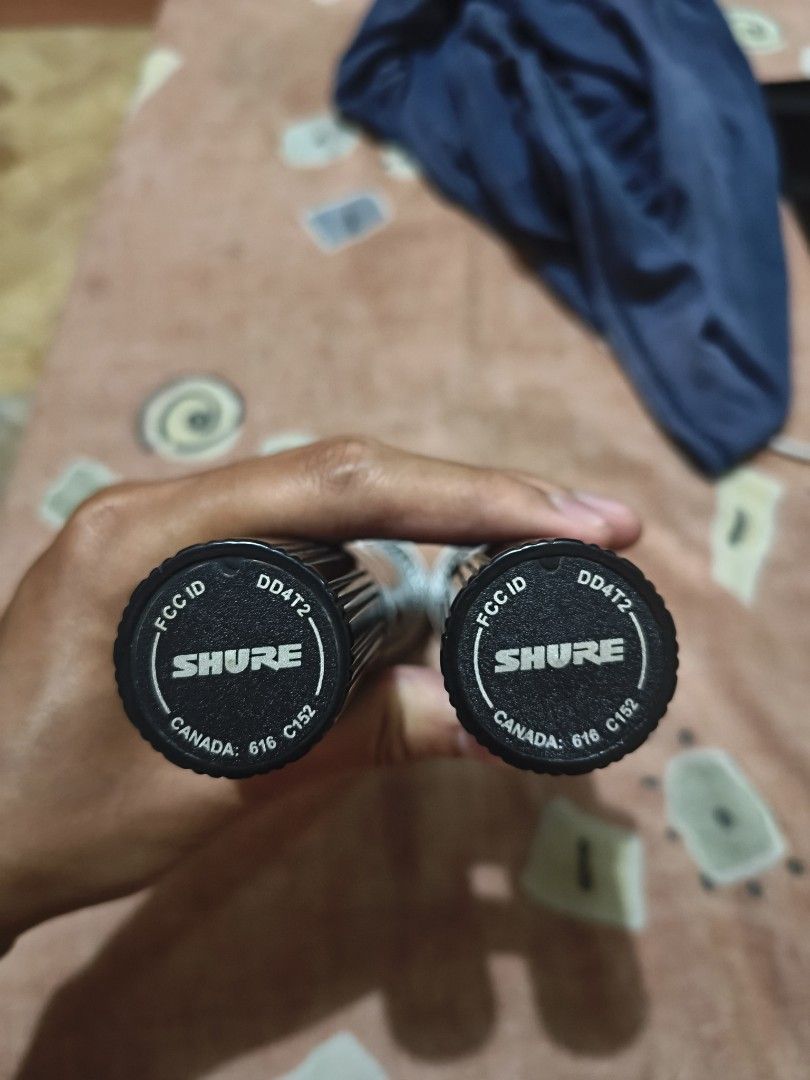 Original Shure T2/SM58 Wireless Microphone Transmitters (Pair) (Category: Microphones) located in Las Pinas. Submitted by kenespera123 (Listing ID 1463026445, Image 2). Description: Original Shure T2/SM58 Wireless Microphone Transmitters – Pair Working when tested. No receiver included. Battery not included. Price: 4000 pesos (all-in) Meetup or delivery Contact me for further inquiries. Thank you ! :).
