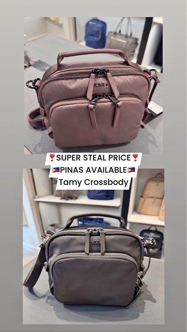 💯ORIGINAL TUMI TAMY CROSSBODY (Category: Cross-body Bags) located in Quezon City. Submitted by ashongsstore (Listing ID 1463116165, Image 1). Description: ✨ TUMI CROSSBODY BAG ✨ 🇵🇭AVAILABLE🇵🇭 Tamy Crossbody Bag Your perfect everyday hands-free bag is here! 🖤 The TU.MI Crossbody is all about that sleek, understated look while keeping your essentials organized and within easy reach. Perfect for travel, errands, shopping, coffee runs, or every