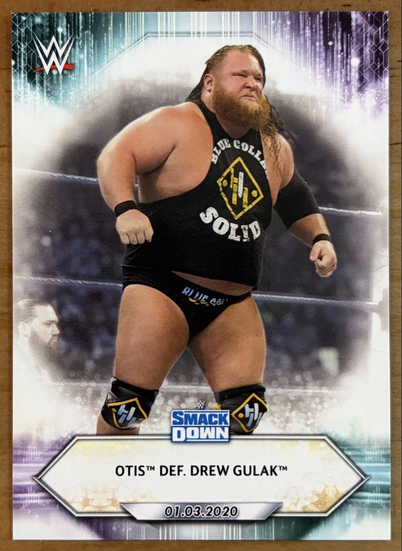 Otis | WWE Cards ~ Topps '21 (Category: Raw Singles) located in Makati City. Submitted by cardlab (Listing ID 1462886113, Image 1). Description: Items are 💯 authentic/original/legit. About The Card: • 2021 Topps • Card No. 2 FOR: • Cards ₱99 and below with Card Sleeves • Cards ₱100 and up with Used Toploader • ₱10 for Bnew Tops Packaging (If Shipping): ✔️ Plastic cover ✔️ Cardboard ✔️ Bubble wrap NOTE: • Cards are raw • Cards may have minor flaw