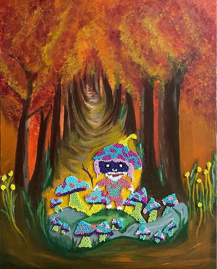 Ottawa Pluteus Nanus (Category: Everything Else Others) located in Manila. Submitted by fridayvarias_ (Listing ID 1463036053, Image 1). Description: “Ottawa Pluteus Nanus” 18” x 24” Mixed media (Acrylic) on Canvas ₱3,500.
