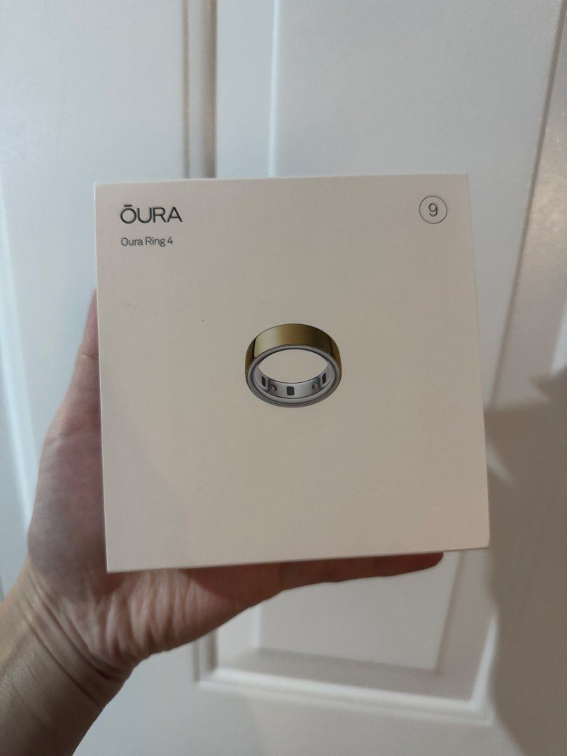 Oura Ring 4 Gold Size 9 Sealed (Category: Other Gadgets) located in Mabalacat. Submitted by 19jessa95 (Listing ID 1462948709, Image 1). Description: - Oura Ring Gen 4 - Color: Gold - Size: 9 - Tracks: Sleep, Activity, Readiness - Connectivity: Bluetooth - App: Oura App (download required) - Includes: Ring and original packaging, Sealed - RFS: Na doble lang ung order.
