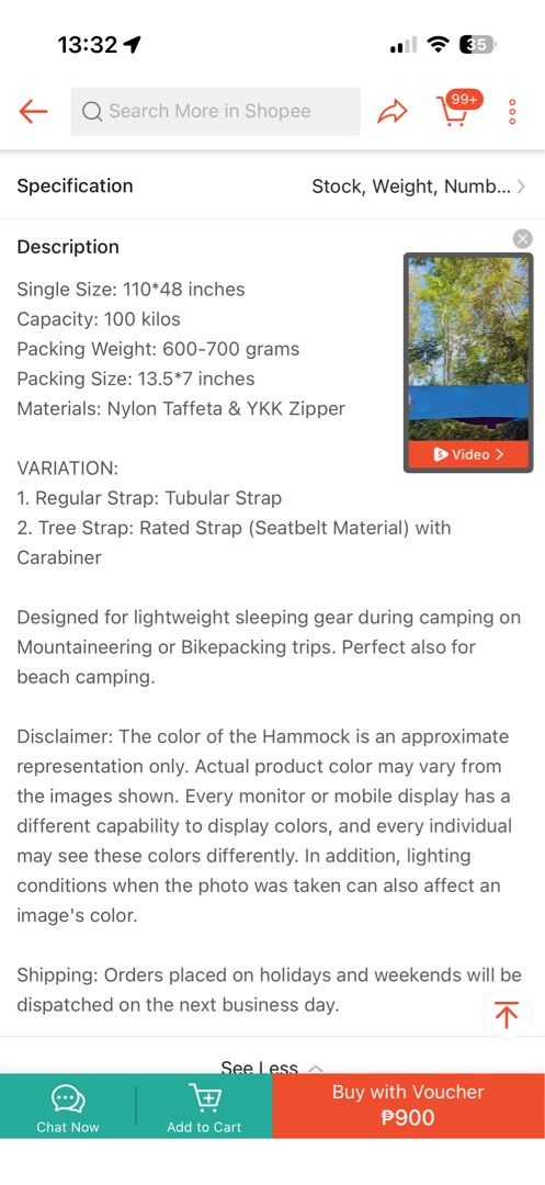PACgear Duyan Hammock for Camping (Category: Hiking & Camping) located in Paranaque City. Submitted by moltisanti (Listing ID 1462937369, Image 3). Description: Brand new H3 model Complete and ready to use GCash or BPI online payment.