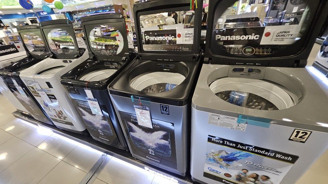 Panasonic washing (Category: Washing Machines and Dryers) located in Makati City. Submitted by neltamayo (Listing ID 1463066799, Image 3). Description: PANASONIC TOPLOAD We Offer Cash and Credit Card Transactions (minimal Charges may be applied for Credit Card Payment) For Sale! We Have Physical Stores. 7.5kg' NA-F75s11brm- cash 13200 8.5kg' NA-F85a9hrm - cash 14990 INVERTER TYPE 8.5kg Nafd85x1hrm- cash 19990 9kg Nafd90x1brm -cash 21490 10kg Na f