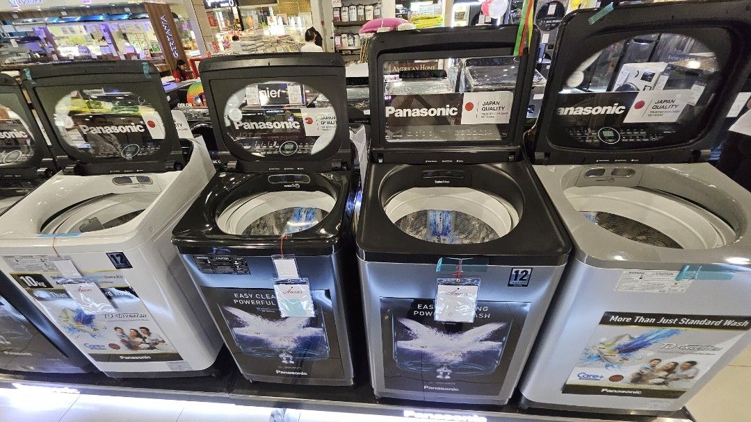 Panasonic washing (Category: Washing Machines and Dryers) located in Makati City. Submitted by neltamayo (Listing ID 1463066799, Image 2). Description: PANASONIC TOPLOAD We Offer Cash and Credit Card Transactions (minimal Charges may be applied for Credit Card Payment) For Sale! We Have Physical Stores. 7.5kg' NA-F75s11brm- cash 13200 8.5kg' NA-F85a9hrm - cash 14990 INVERTER TYPE 8.5kg Nafd85x1hrm- cash 19990 9kg Nafd90x1brm -cash 21490 10kg Na f