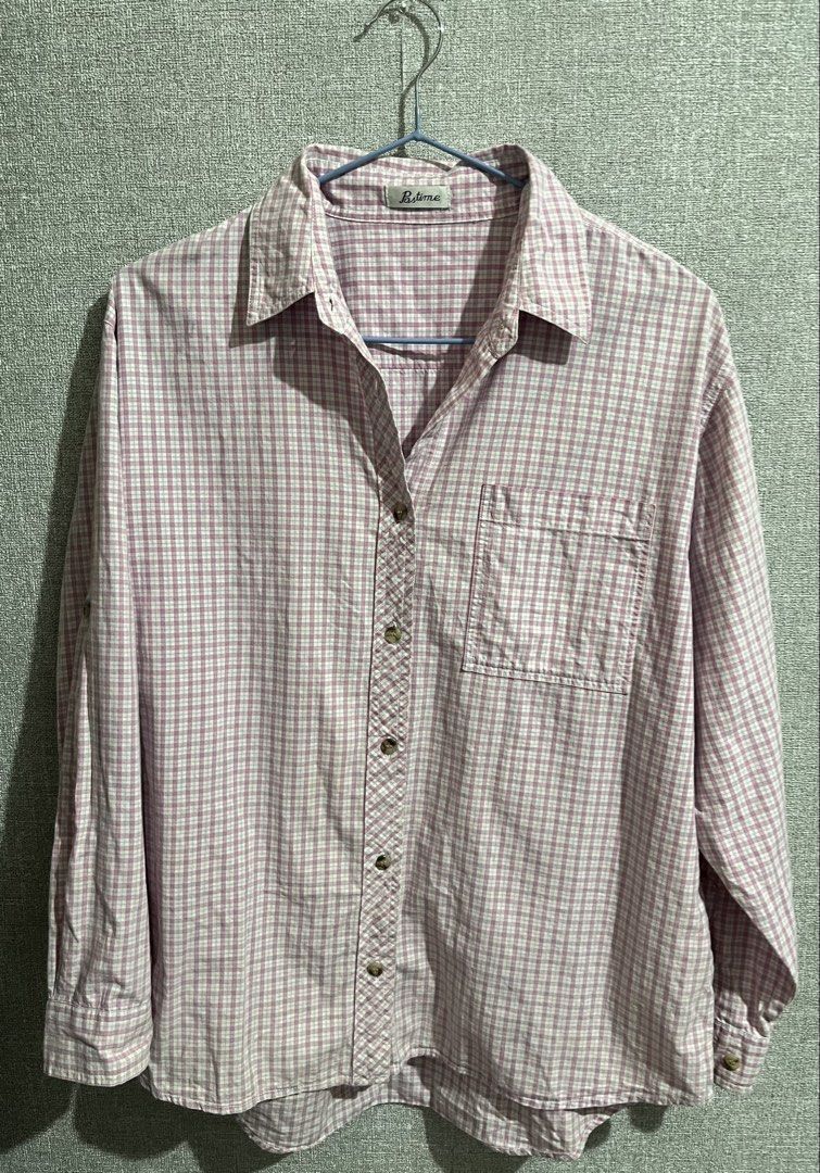 Pastime Pink Plaid Button-Up Shirt (Category: Longsleeves) located in Marikina City. Submitted by femmeshoppemnl (Listing ID 1462946244, Image 2). Description: Pastime Pink Plaid Button-Up Shirt Size: L-XL Condition: Lightly used. Color on the pic is not as accurate in person. Closest to color is the last pic. Issue: No issue Brand: Pastime Ukay sourced. Washed - Ready to wear. .