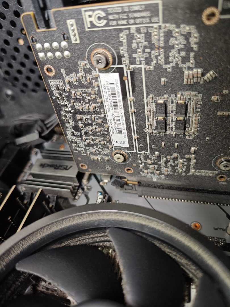 PC casing (Category: Computer Parts) located in Singapore. Submitted by ahhock456 (Listing ID 1462926770, Image 1). Description: - Zotac GeForce GTX 1660 Ti 6GB Graphics Card - 2x KLEVV DDR4 2666MHz 8GB RAM sticks (16GB total) - Bundle sale - Great for parts replacement. - AMD motherboard processor with casing. -power supply. -no harddisk and SSD -what you seen is what you get..