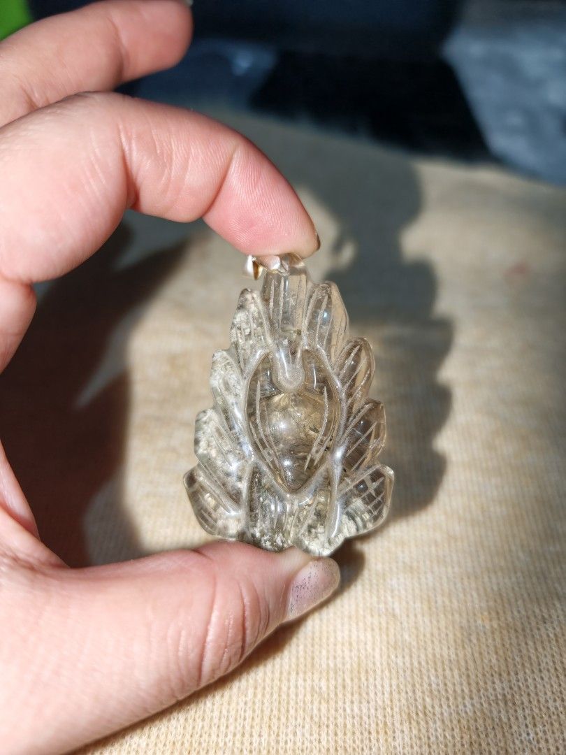 Phantom Quartz 9Taioed Fox Big Pendant (Category: Necklaces) located in Quezon City. Submitted by piaoliangcollections.ph (Listing ID 1463094375, Image 1). Description: Made From Natural Phantom Quartz Stone. Phantom quartz provides deep spiritual growth, emotional healing, and personal transformation by symbolizing inner evolution and past life wisdom. Spiritual and Mental Benefits Soul Evolution: Acts as an energetic map to help you process pas