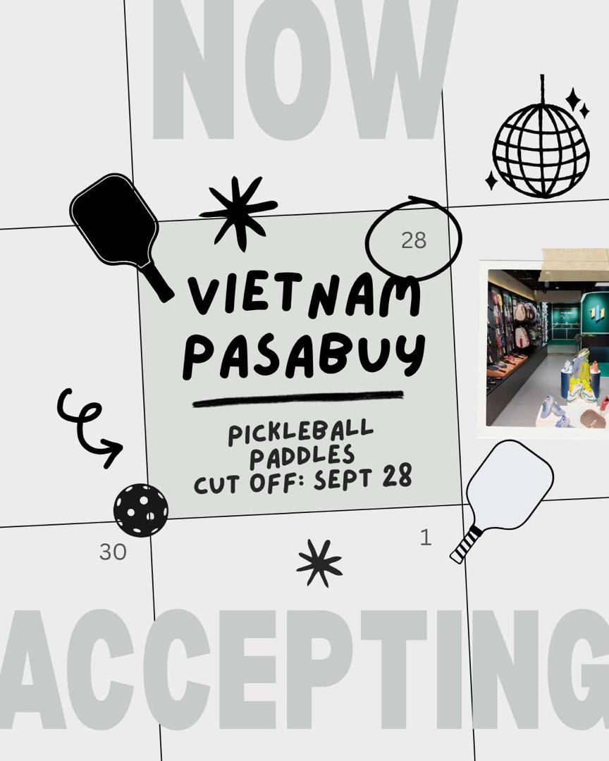 Pickleball Paddles (Category: Racket and Ball Sports) located in Quezon City. Submitted by fitsandfinds.hub (Listing ID 1463030919, Image 1). Description: Pasabuy for pickleball paddles from Vietnam! Accepting orders now. Cut off Sept 28.