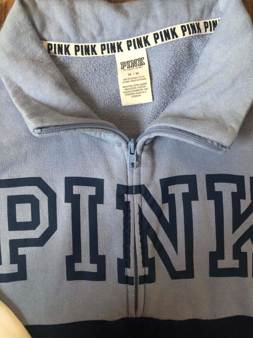 PINK Victoria’s Secret Blue Colorblock Half-Zip Sweatshirt Pullover (Category: Coats, Jackets and Outerwear) located in Liliw. Submitted by velvetvandals (Listing ID 1462952017, Image 3). Description: PINK Victoria’s Secret Navy Blue Colorblock Half-Zip Sweatshirt Pullover Half-zip sweatshirt / Blue white navy tri-color ✽ Good pre-owned condition ✽ Shipping from Laguna, PH.