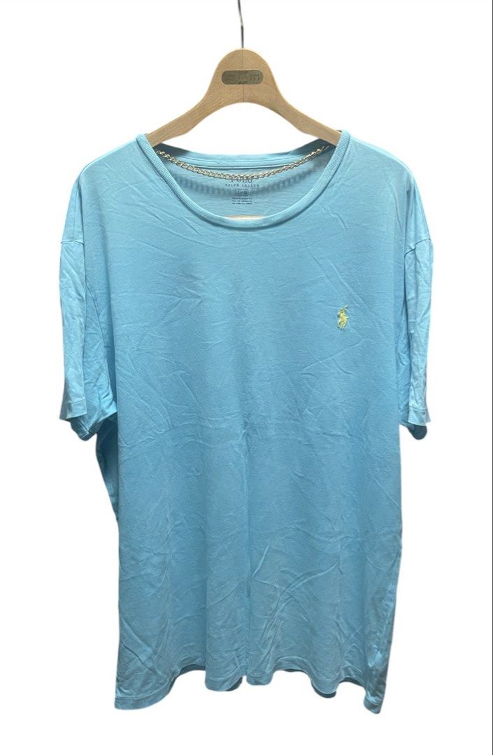 Polo Ralph Lauren Light Blue - Authentic (Category: Tshirts & Polo Shirts ) located in San Pedro. Submitted by lifebeginsaftercoff33 (Listing ID 1463022735, Image 2). Description: - Authentic Light blue Polo Ralph Lauren T-shirt - Classic yellow embroiderd RL logo on chest - Size: Large (L/G) on tag - Dimes: 23 x 28 in (Upto XL) - Material: 100% Cotton - Origin: Made in Indonesia - Ideal for casual everyday wear - Very soft comfy stretchy light f