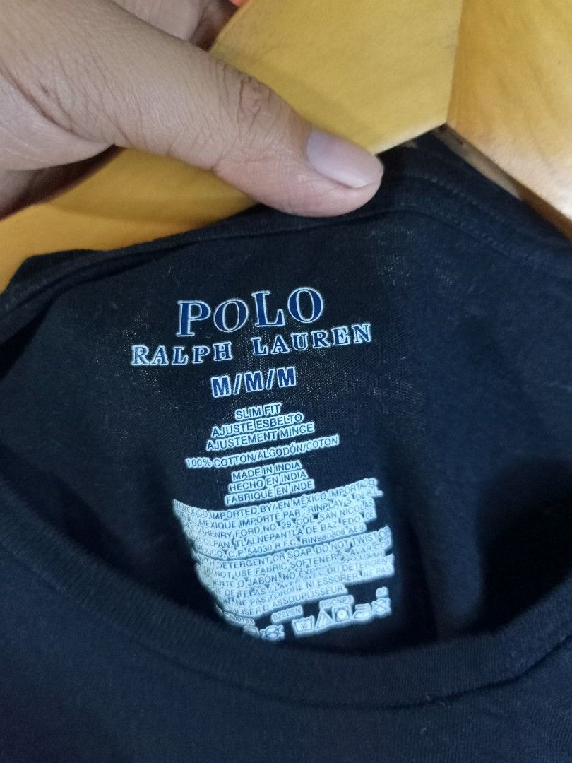 Polo Ralph Lauren Tshirt (Category: Shirts) located in Castilla. Submitted by stignapamorma (Listing ID 1463046557, Image 3). Description: Plain Black Branded T-shirt ( Thirfted ) Size - 16x26.5 Condition - Excellent Color Rate - 9/10 Issue - None Price - 350+SF.