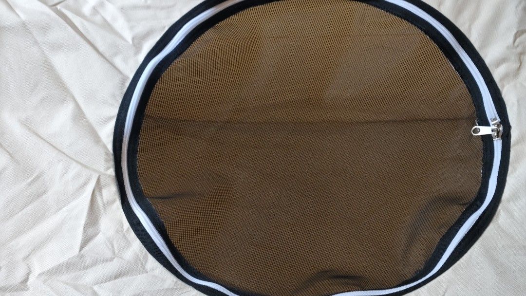 Portable Pet Tent/Crate with Mesh Windows (Category: Homes & Other Pet Accessories) located in Bulacan. Submitted by babz30261 (Listing ID 1462964622, Image 3). Description: - Lightweight and foldable for easy portability - Mesh windows ensure excellent ventilation - Simple to set up and take down in minutes - Features a convenient zippered opening - Ideal for both travel and home use - Stylish neutral beige fabric with black trim.