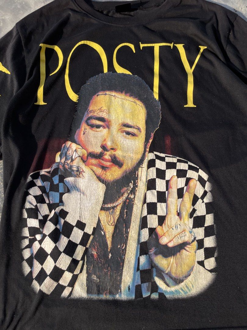 Post Malone Random Tee (Category: Tshirts & Polo Shirts ) located in Tagum. Submitted by yj-repethrift (Listing ID 1462983375, Image 2). Description: Dimes : 22x27 Condition : Great Condition Color Rate : 9/10 Issue : Minimal Hairlines Need Wash.