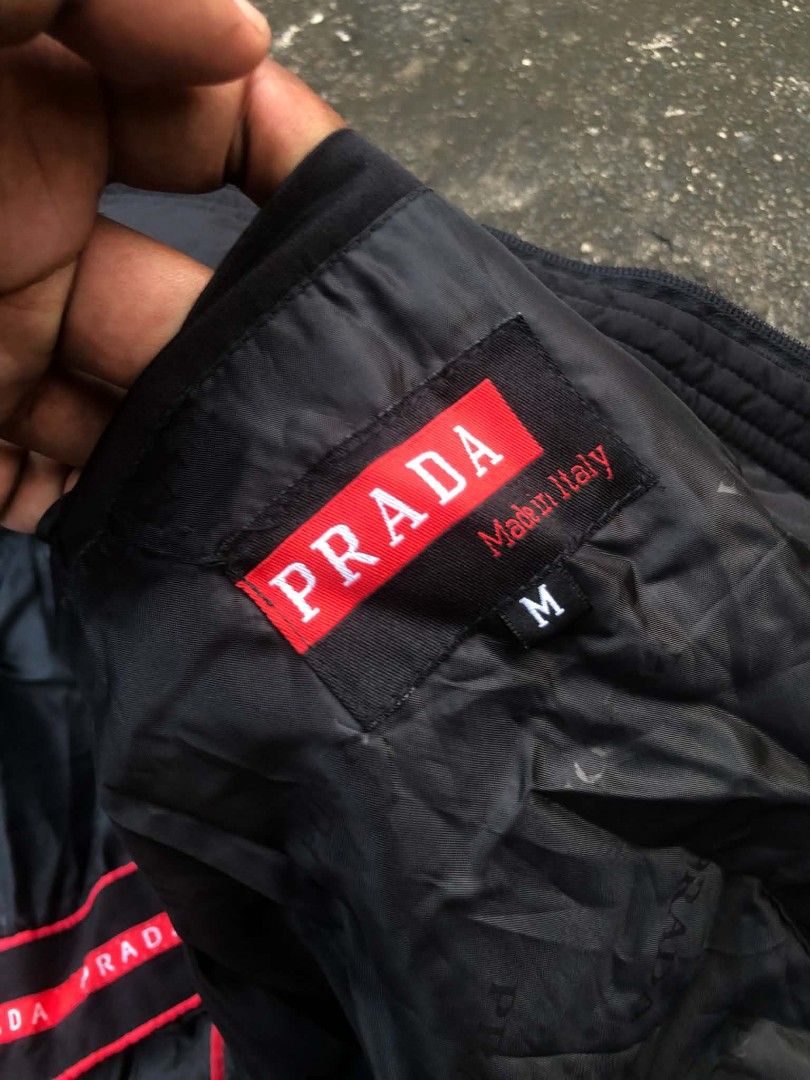 PRADA (Category: Hoodies) located in Cabagan. Submitted by ukayflips (Listing ID 1463079266, Image 3). Description: DIMES W 24.5 L 27.5 GOOD CONDITION COMPLETE TAGS COLOR RATE 9/10 ISSUE LAST 3 PICS.
