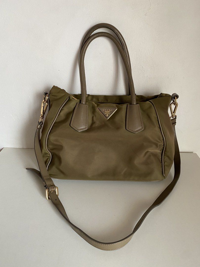 Prada 2way small to medium size (Category: Luxury Bags & Wallets) located in Valenzuela. Submitted by leneluxe (Listing ID 1462939601, Image 1). Description: Prada 2way Nylon and leather material Good condition Minimal signs of use only Japan source .