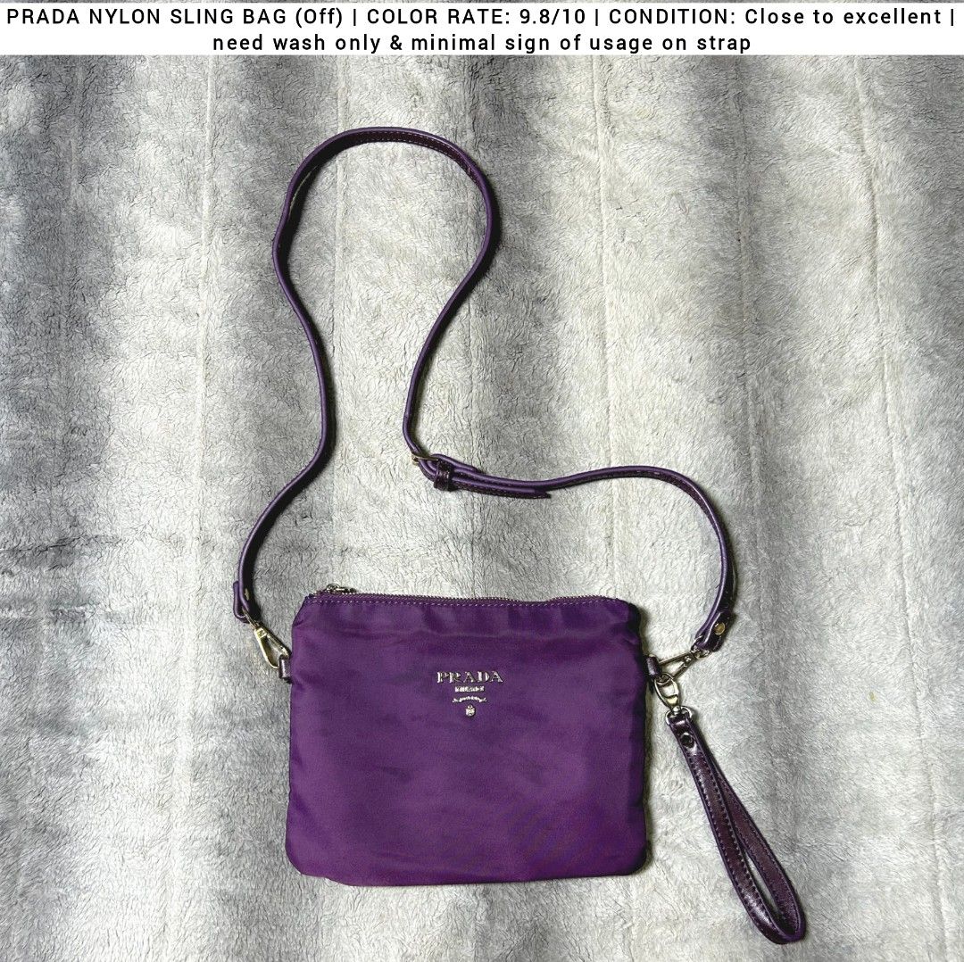 Prada Nylon Sling Bag (Off) (Category: Luxury Bags & Wallets) located in Goa. Submitted by thrift_stylebychristella (Listing ID 1463010985, Image 1). Description: 🛍️600 + SF PAYMENT FIRST VIA GCASH PAYMENT ONLY NO COD 🔹Location: Goa, Camarines Sur 🔹Shipping nationwide via J&T express .