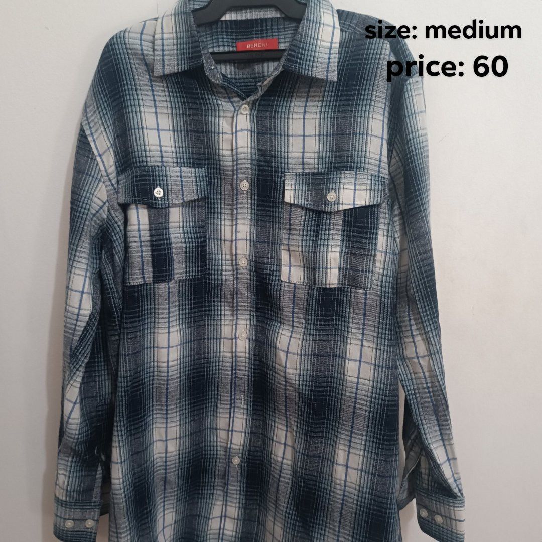 Pre-loved assorted long sleeve polo (Category: Tshirts & Polo Shirts ) located in Manila. Submitted by keiedward (Listing ID 1462932951, Image 2). Description: !!size and price in the picture!! Assorted long sleeve polos Mop: gcash lalamove or jnt.