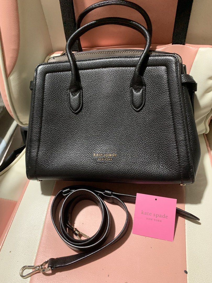 Preloved Kate Spade shoulder/handbag (Category: Purses & Pouches) located in General Trias. Submitted by vpshoppe (Listing ID 1463067263, Image 1). Description: Preloved Kate Spade shoulder/handbag/ sling bag color: black saffiano leather with minimal dents & scratches pls see photos with tag decluttering .