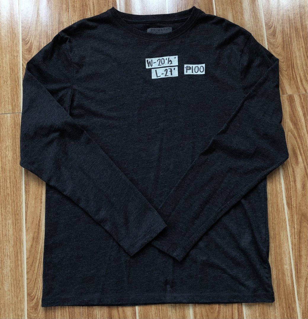 Primark Dark Grey Long Sleeved Shirt - Medium (Category: Coats, Jackets and Outerwear) located in Tarlac. Submitted by f8njcgvfqy90581 (Listing ID 1463111076, Image 1). Description: - Brand: Primark - Color: Dark Grey - Style: Long-sleeved shirt - Size: Medium - Approximate Measurements: Width 20.5", Length 27" - Features: Simple, comfortable, great for layering or wearing alone - Price: P100.