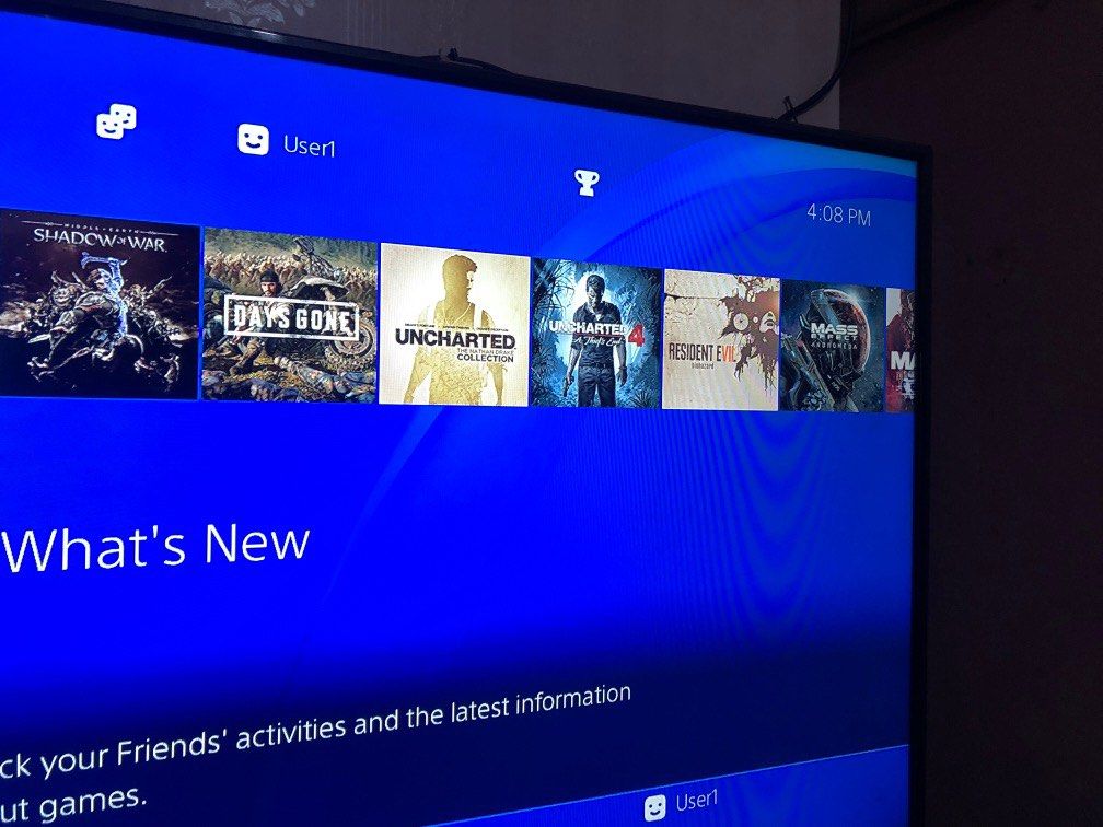 PS4 Slim 1TB slim JB with Games (Category: PlayStation) located in Manila. Submitted by maranathaq (Listing ID 1462928681, Image 2). Description: • O9I7—727—22—86 (Directcall or Vi-be-r) _____________ PS4 slim 500GB + 500GB external full of games (pm for games) Model: CUH-22xx series (latest) System version 11.00 Ready to use!! No issues or whatsover No repairs or Never been opened (Sony Warranty Seal intact) Price: P9,500 (Fixed) Package include