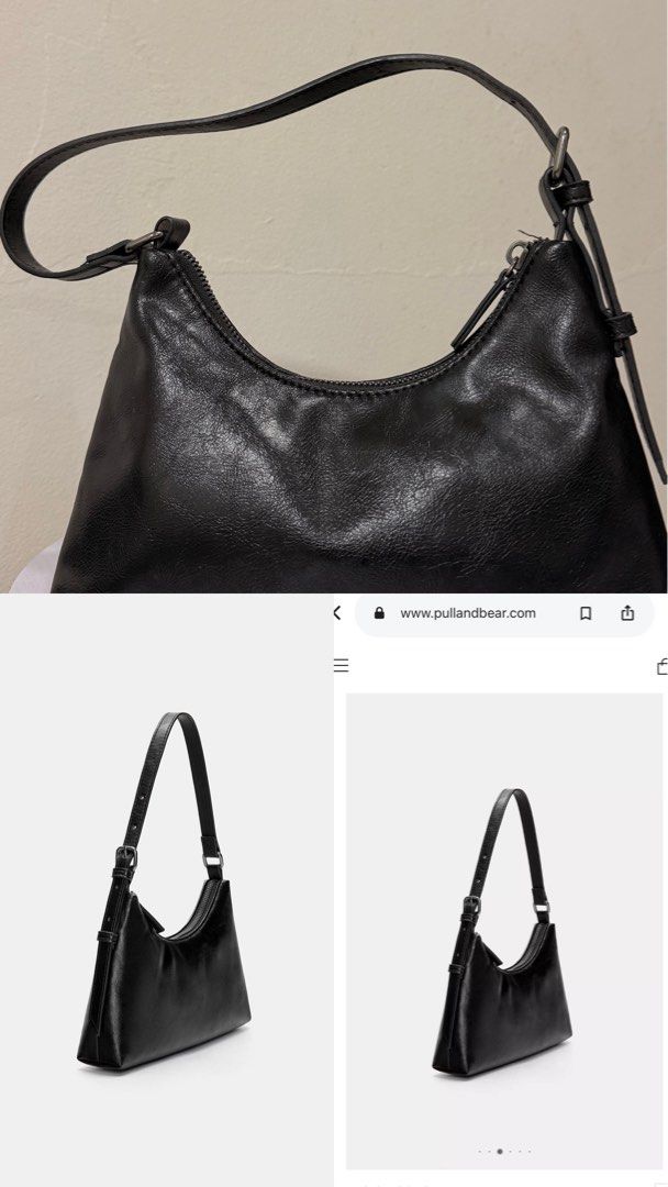 Pull & Bear Black Shoulder Bag (Category: Shoulder Bags) located in Manila. Submitted by activepeach (Listing ID 1463111747, Image 1). Description: - Brand: Pull & Bear - Color: Black - Material: Faux leather with textured finish - Closure: Zipper along the top - Strap: Adjustable - Style: Simple and classic - Ideal for: Everyday use.